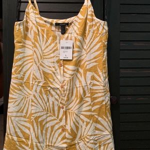 Yellow palm leaf dress